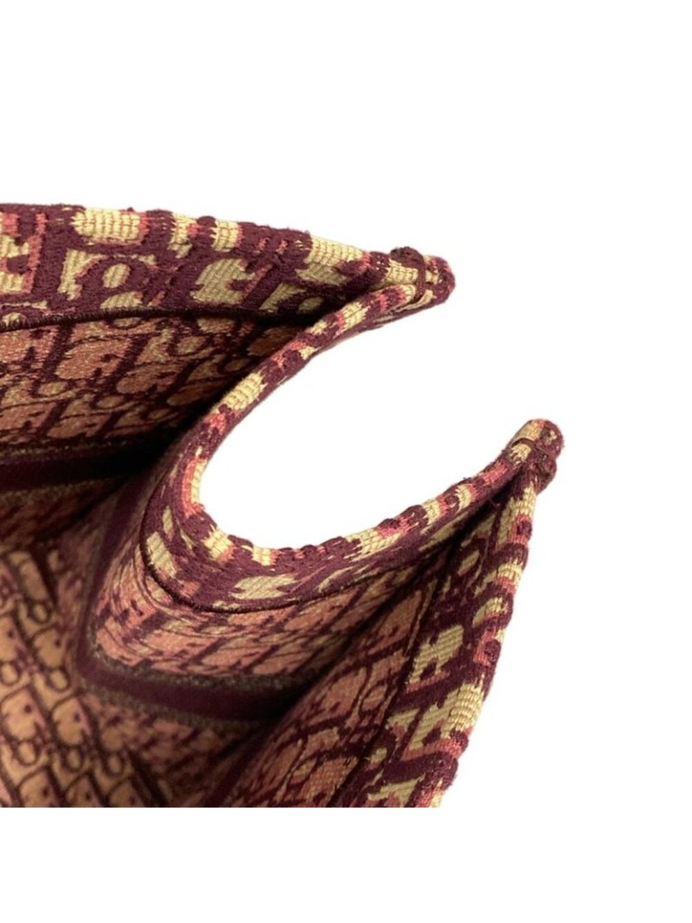 Dior Tote Book Beige Bordeaux Oblique Embroidery - Picture 14 of 15